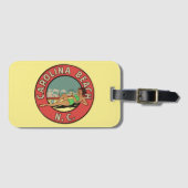 Retro Carolina Beach Rundel Gepäckanhänger (Vorderseite (Horizontal))