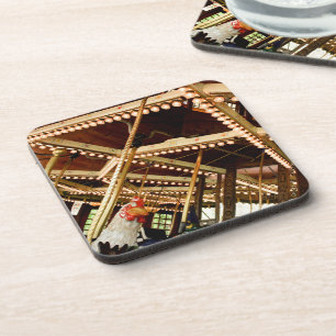 Retro Carousel Rooster Getränkeuntersetzer