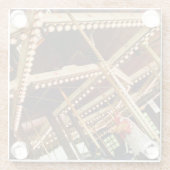 Retro Carousel Rooster Glasuntersetzer (Rückseite)