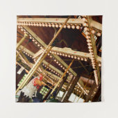 Retro Carousel Rooster Wandteppich (Vorderseite)