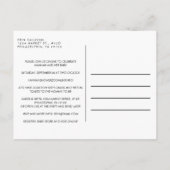 Retro Carriage Yellow Gold Virtual Baby Dusche Einladungspostkarte (Rückseite)