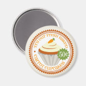 Retro Carrot Cake Magnet (Vorderseite/Rückseite)