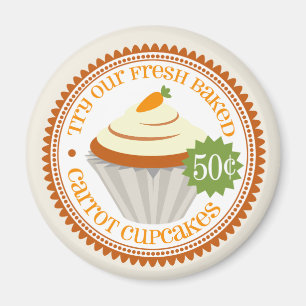 Retro Carrot Cake Magnet