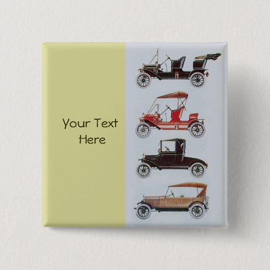 RETRO-CARS 2 - Auto-Reparaturautomobil, gelb Button (Vorderseite)