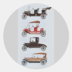 RETRO CARS 2 - Auto-Reparaturwagen Runder Aufkleber