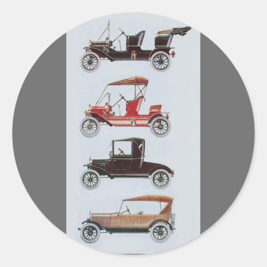 RETRO CARS 2 - Auto-Reparaturwagen Runder Aufkleber (Vorderseite)