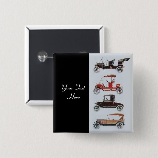 RETRO-CARS 2 - Auto-Reparaturwagen, schwarz Button (Vorne & Hinten)