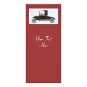 RETRO CARS 2 - Auto reparieren braun Werbekarte (Hinten)