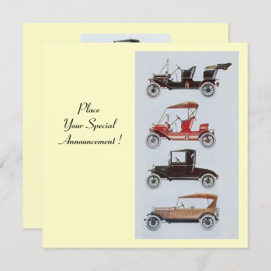 RETRO CARS 2 , AUTO-RESTORATION , goldgelb Ankündigung (Vorne/Hinten)