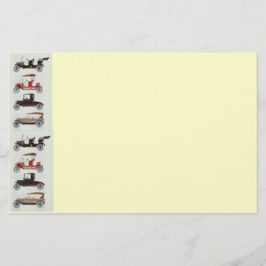 RETRO CARS 2 , AUTO RESTORATION Graue Creme Briefpapier (Vorderseite)