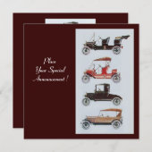 RETRO CARS 2 , AUTO-WIEDERHERSTELLUNG , blau-braun Ankündigung (Vorne/Hinten)