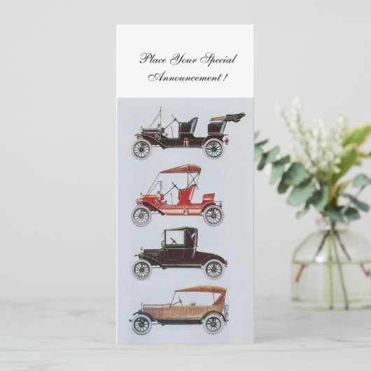 RETRO CARS 2 , AUTO-WIEDERHERSTELLUNG , blau-weiß Ankündigung (Stehend Vorderseite)