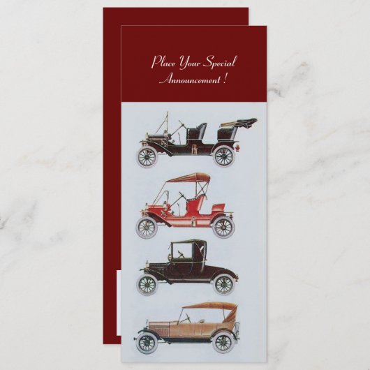 RETRO CARS 2 , AUTO-WIEDERHERSTELLUNG , blau-weiß Ankündigung (Vorne/Hinten)