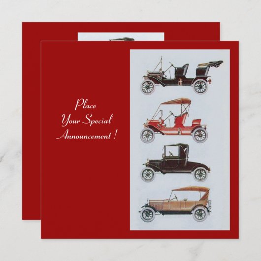 RETRO CARS 2 , AUTO-WIEDERHERSTELLUNG , Schwarz Ankündigung (Vorne/Hinten)