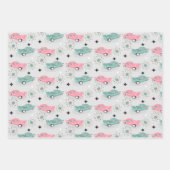 Retro Cars Atomare Sternexplosion Modernes Mittelz Geschenkpapier Set (Vorderseite 2)