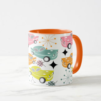 Retro Cars Atomic Sternexplosion Moderne Mitte Jah Tasse