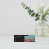 RETRO CARS - Auto-Reparaturwagen Mini Visitenkarte (Stehend Vorderseite)