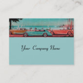 RETRO CARS - Auto-Reparaturwagen Visitenkarte (Rückseite)