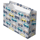 Retro Cars Große Geschenktüte (Vorderseite Schrägansicht)