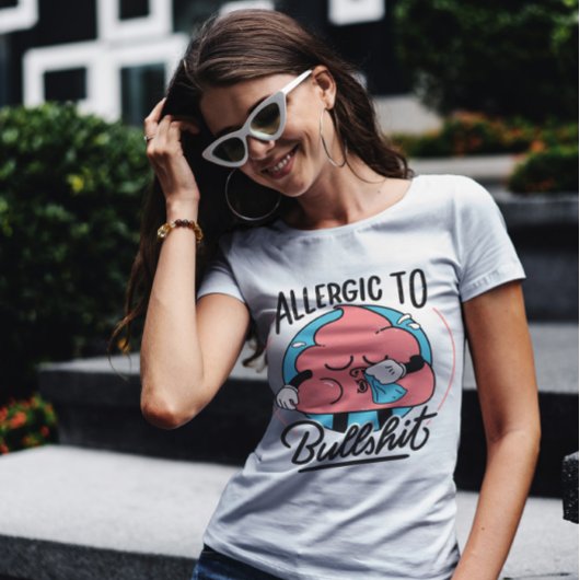 Retro-Cartoon Antisoziales Kack T-Shirt