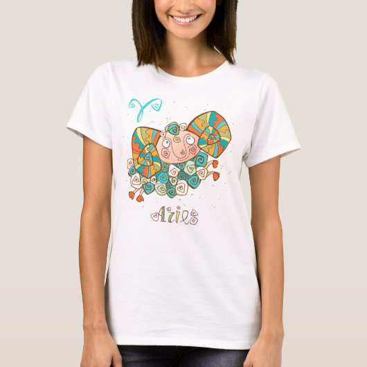 Retro Cartoon Aries T-Shirt (Vorderseite)