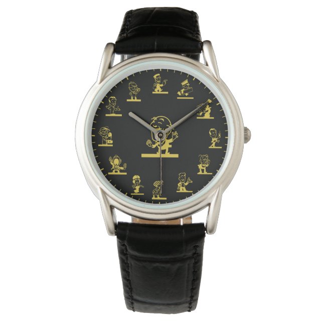 Retro-Cartoon Armbanduhr (Vorderseite)