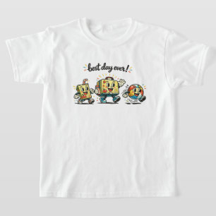 Retro-Cartoon bester Tag überhaupt! Kinder T-Shirt