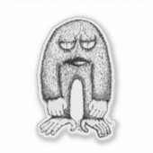 Retro Cartoon Charm - Fantasy Monster Aufkleber (Vorderseite)