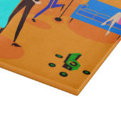 Retro Cartoon Cocktail Party Cutting Board Schneidebrett (Ecke)