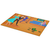 Retro Cartoon Cocktail Party Cutting Board Schneidebrett (Ecke)