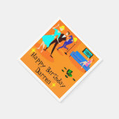 Retro Cartoon Cocktail Party Einweg Napkins Serviette (Ecke)