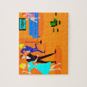 Retro Cartoon Cocktail Party Jigsaw Puzzle (Vertikal)
