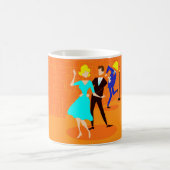 Retro Cartoon Cocktail Party Kaffee Tasse (Mittel)