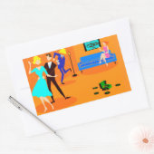 Retro Cartoon Cocktail Party Stickers (Umschlag)