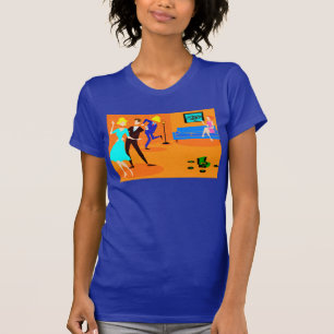 Retro Cartoon-Cocktail-Party-T - Shirt