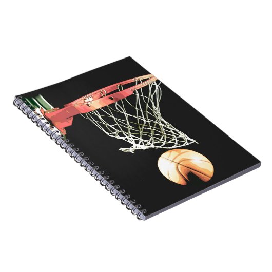 Retro Cartoon Comic Effect Basketball-Notebook Notizblock (Rechte Seite)