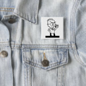 Retro-Cartoon-Comic über alte Wissenschaft und Che Button (Beispiel)