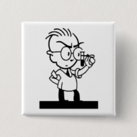 Retro-Cartoon-Comic über alte Wissenschaft und Che Button (Vorderseite)