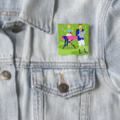 Retro Cartoon Couple am Zuhause Button (Beispiel)