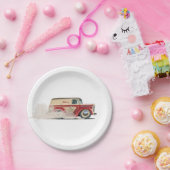 Retro Cartoon delivery van Pappteller (Party)