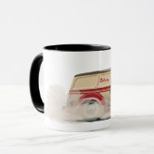 Retro Cartoon delivery van Tasse (Vorderseite Links)