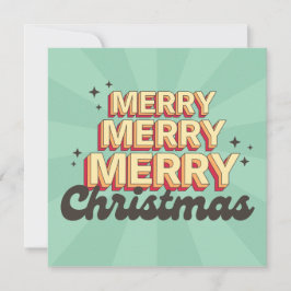 Retro Cartoon Design frohe Weihnachtsübersicht Einladung