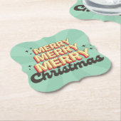 Retro Cartoon Design frohe Weihnachtsübersicht Untersetzer (angewinkelt)