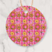 Retro Cartoon Donuts und Süßigkeiten Geschenkanhänger (Rückseite)