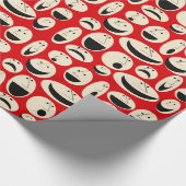Retro Cartoon Faces Pattern Wrapping Paper Geschenkpapier (Ecke)