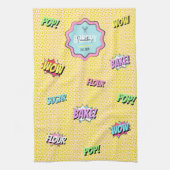 Retro Cartoon Farbenfrohe Pop Kunst, Dichtung und Geschirrtuch (Vertikal)