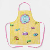 Retro Cartoon Farbenfrohe Pop Kunst, Dichtung und Schürze (Vorderseite)