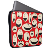 Retro-Cartoon gegenüber dem Muster Notebook-Sieb Laptopschutzhülle (Vorne Rechts)