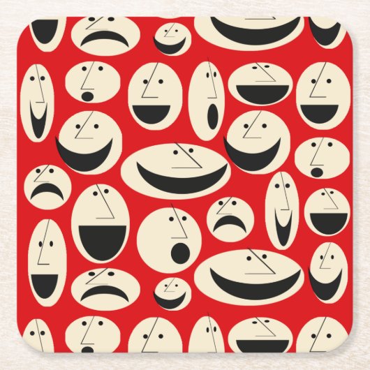 Retro-Cartoon gegenüber dem Untersetzer für Muster (Vorderseite)