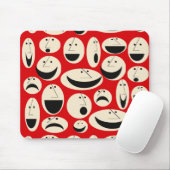 Retro-Cartoon gegenüber Mustermousepad Mousepad (Mit Mouse)